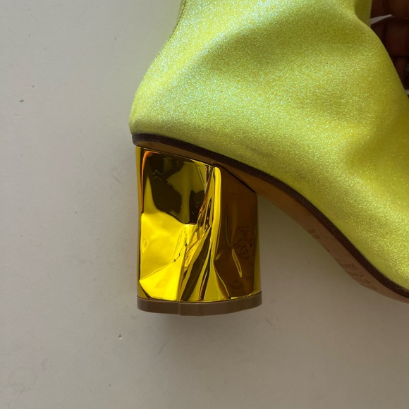 Maison Margiela Crushed Heel Worn Effect Glitter Ankle Boots - Picture 2 of 10